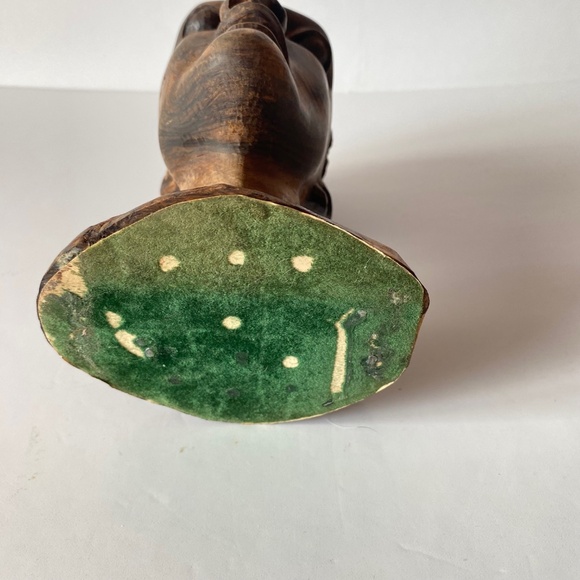 African Tribal Man Bust Ironwood Sculpture Vintage - Picture 3 of 8